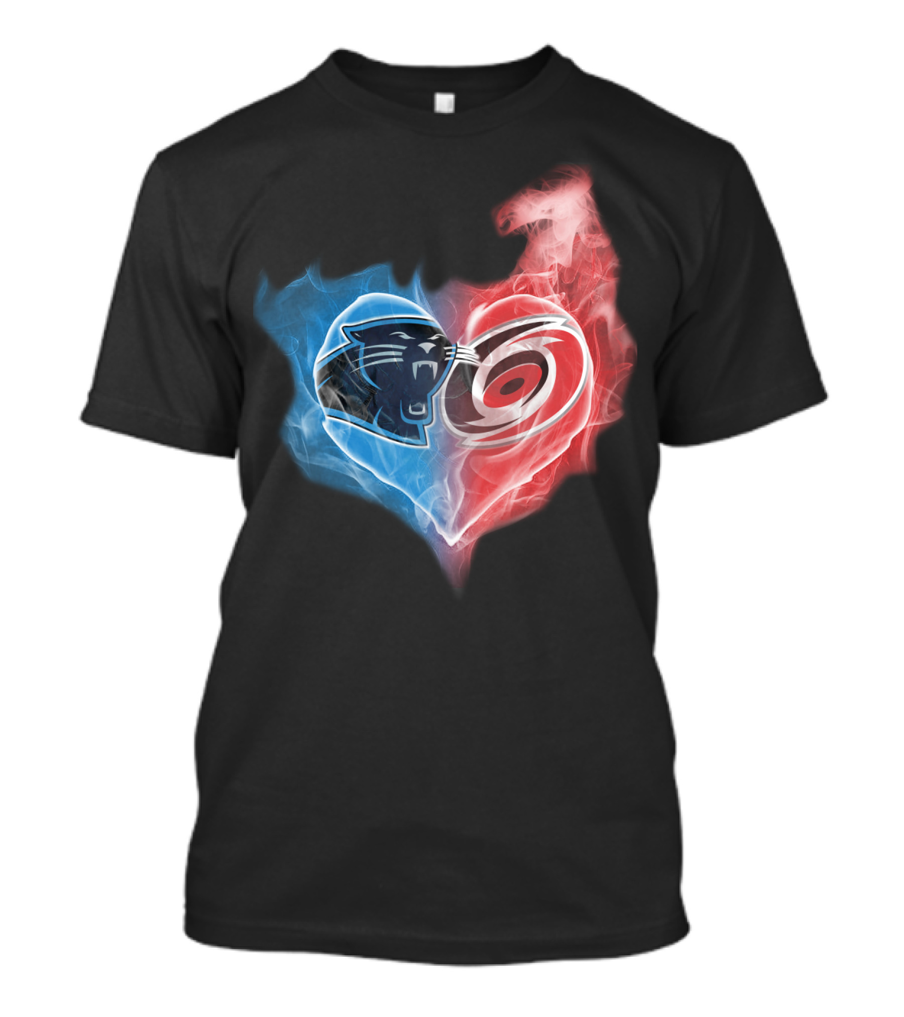 Panthers Hurricanes Heart Blend T-Shirt
