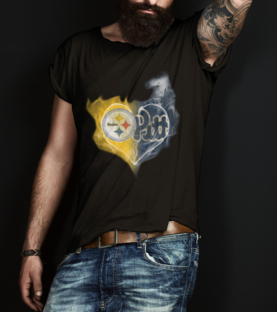 Steelers Pitt Heart Blend T-Shirt