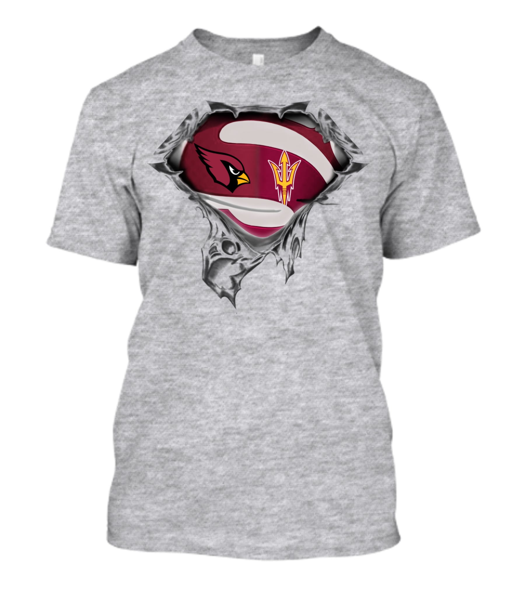 Cardinals Arizona State Logo Mashup Superhero T-Shirt