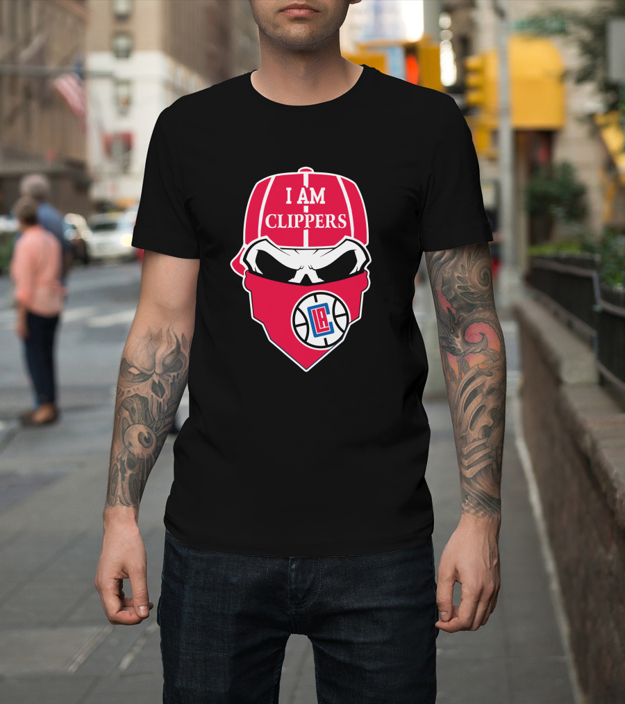 I Am Clippers La Clippers Skull T-Shirt