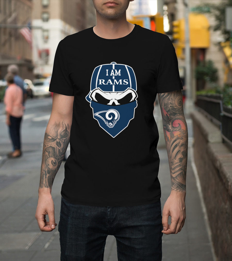 I Am Rams Los Angeles Rams Skull T-Shirt
