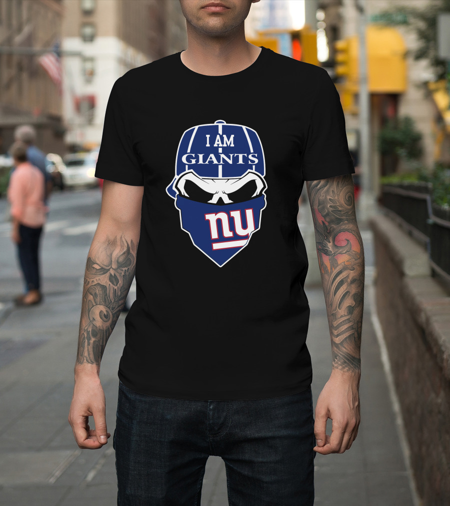 I Am Giants New York Giants Skull 1 T-Shirt
