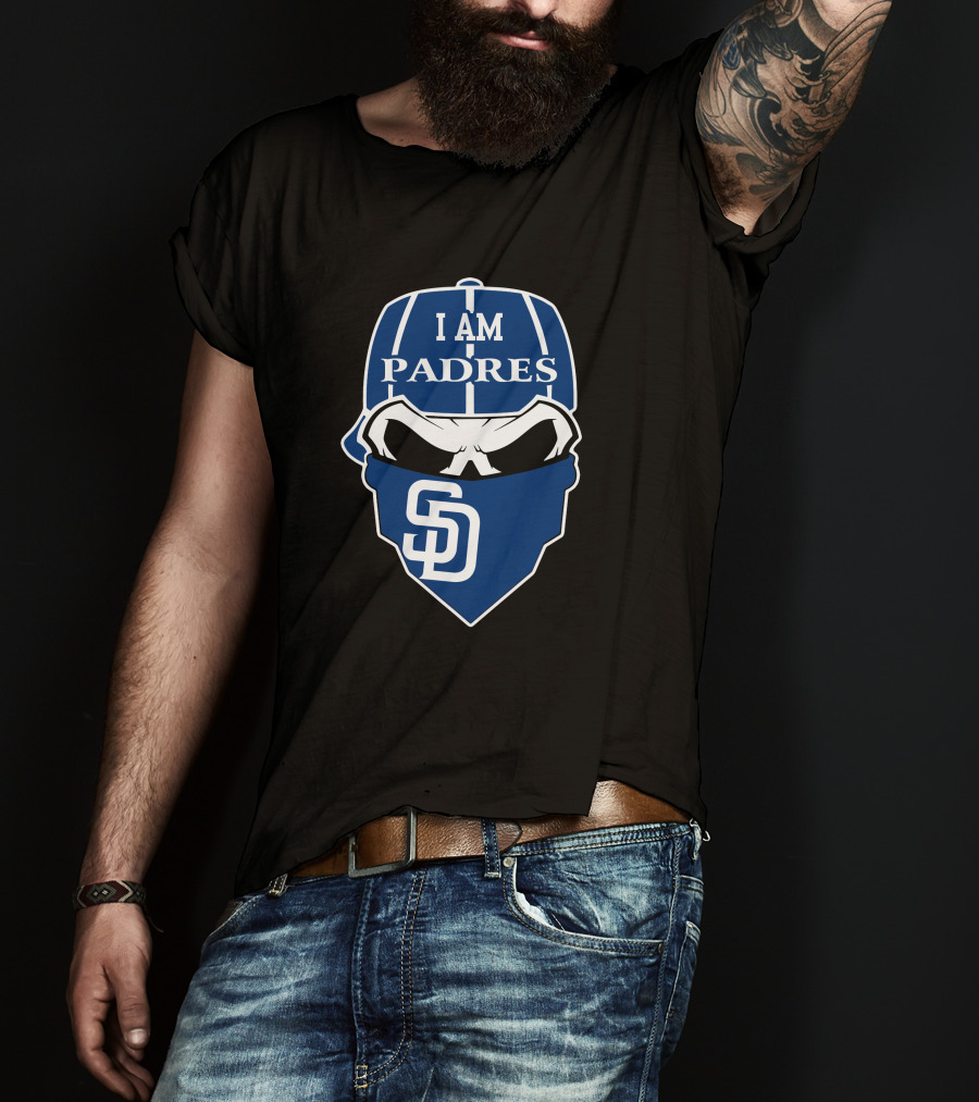 I Am Padres Sd Skull San Diego Padres T-Shirt