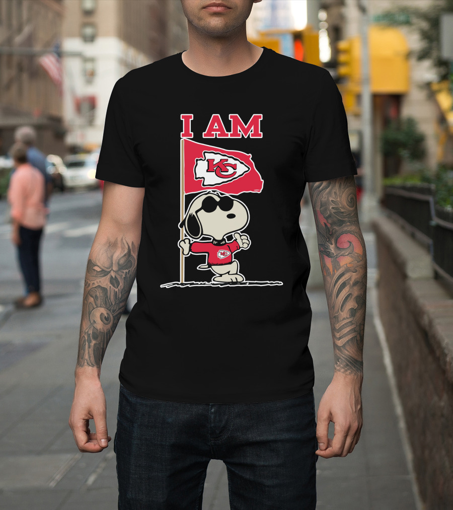 I Am Kansas City Chiefs Snoopy Kc Flag T-Shirt