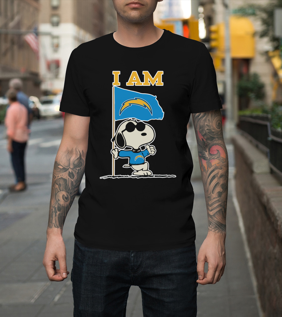 I Am Los Angeles Chargers Snoopy T-Shirt
