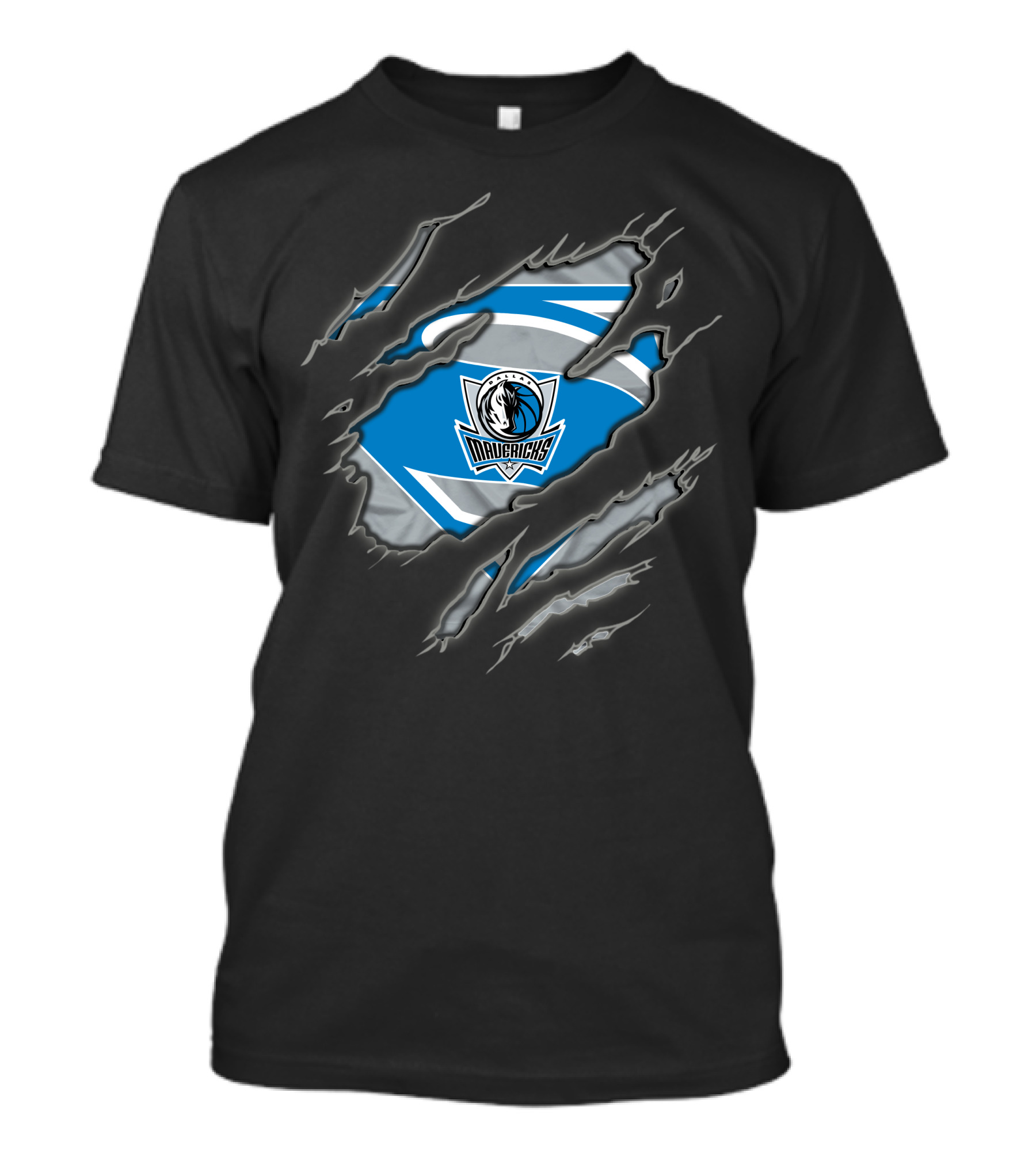Dallas Mavericks Superman Emblem With Torn Effect T-Shirt