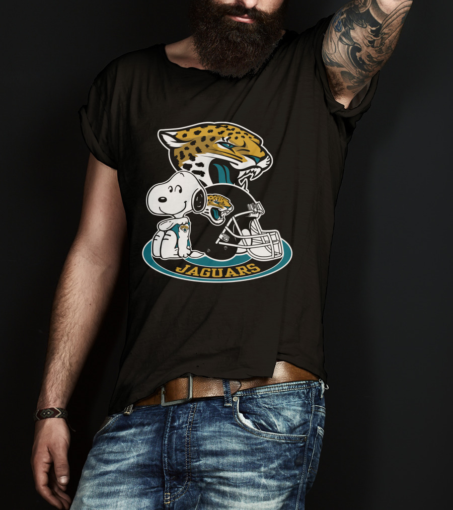 Jacksonville Jaguars Snoopy Helmet T-Shirt