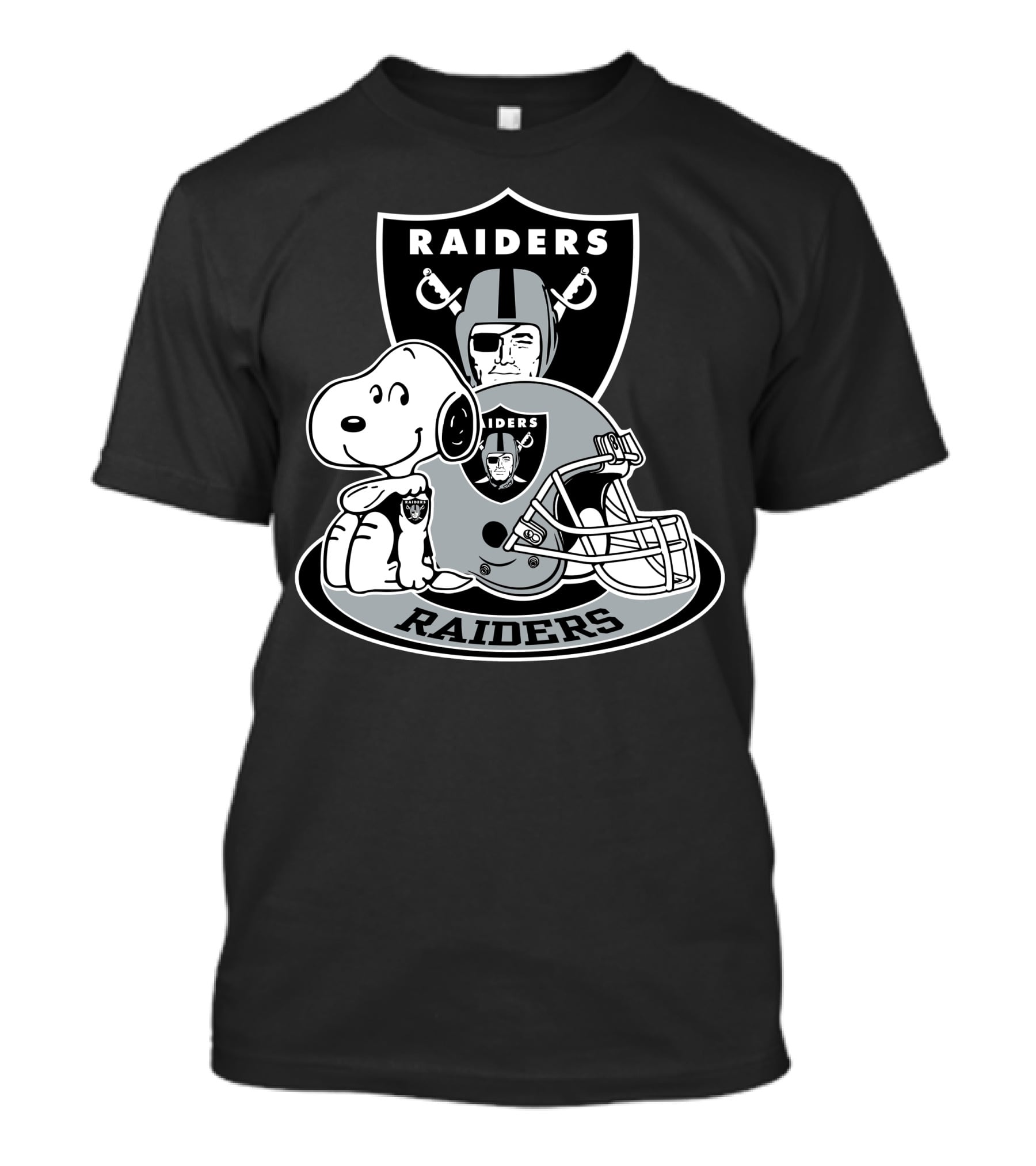 Las Vegas Raiders Snoopy Helmet And Shield T-Shirt