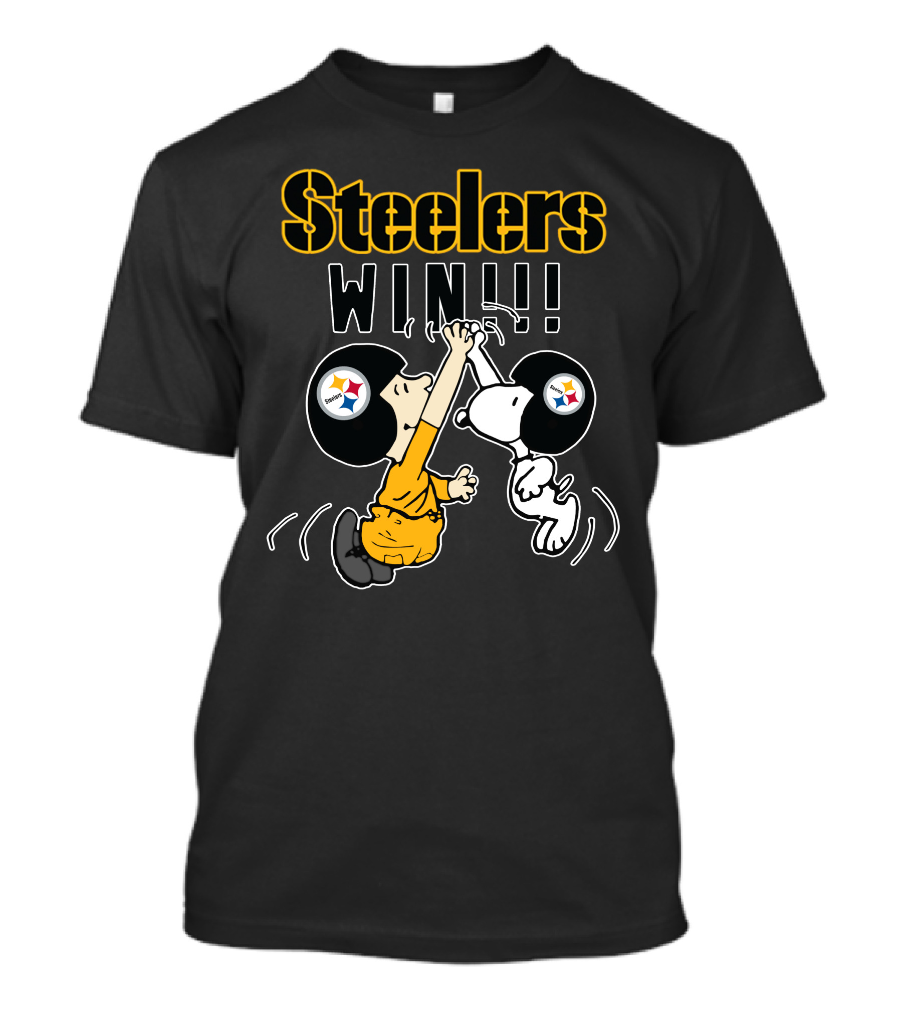 Steelers Win Peanuts High Five Celebration T-Shirt