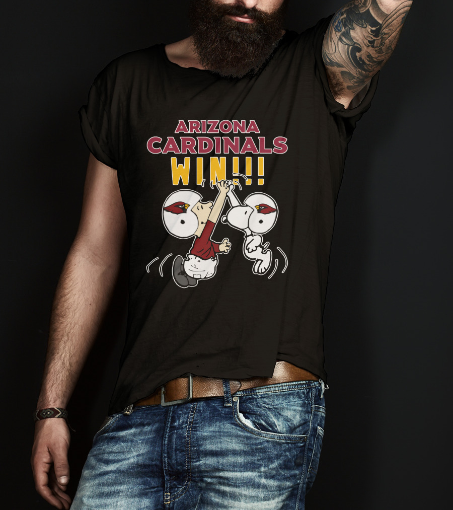 Arizona Cardinals Win Snoopy And Woodstock Celebration T-Shirt