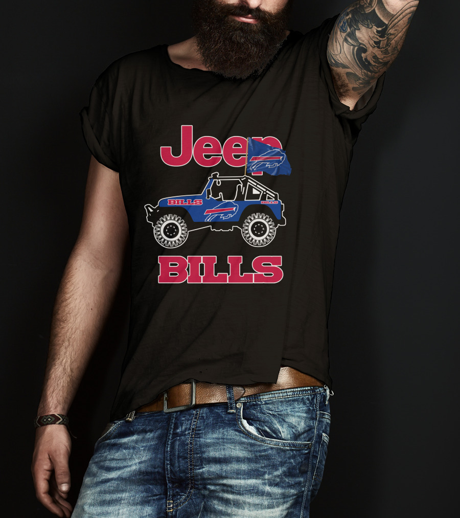 Jeep Buffalo Bills Bills Flag Jeep T-Shirt