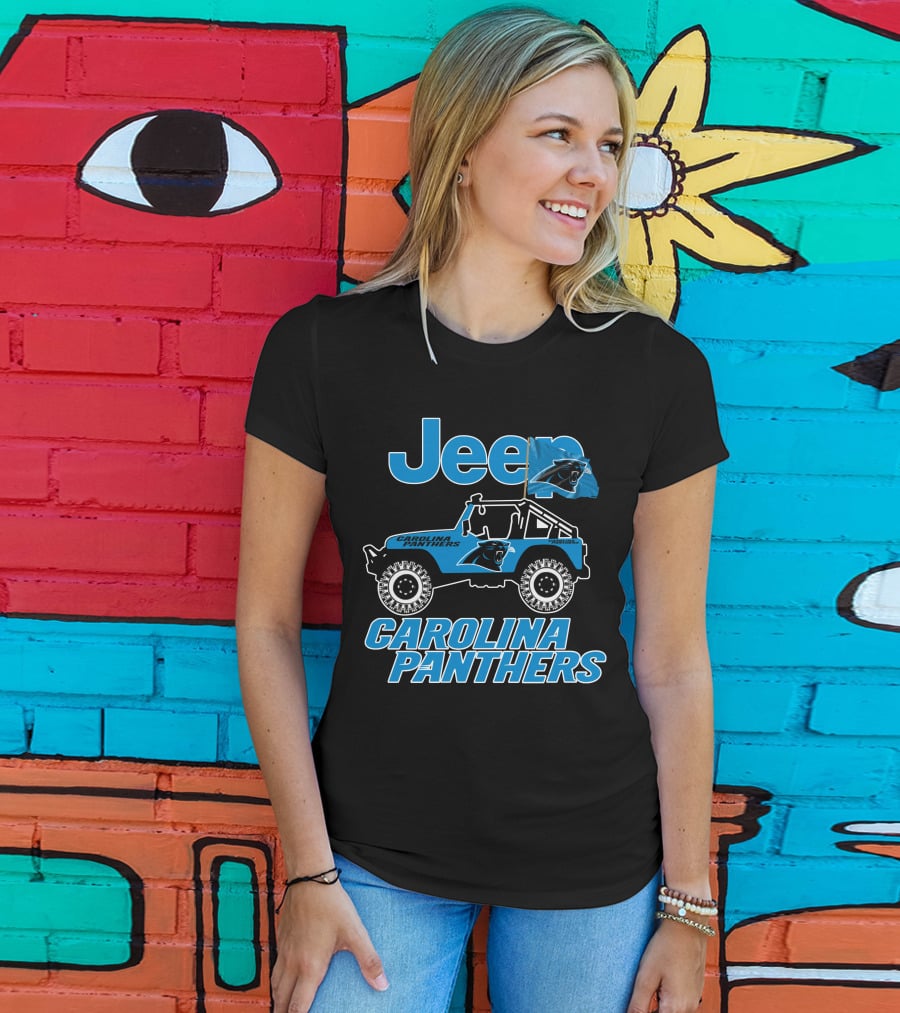 Jeep Carolina Panthers Vehicle Fan Gear T-Shirt