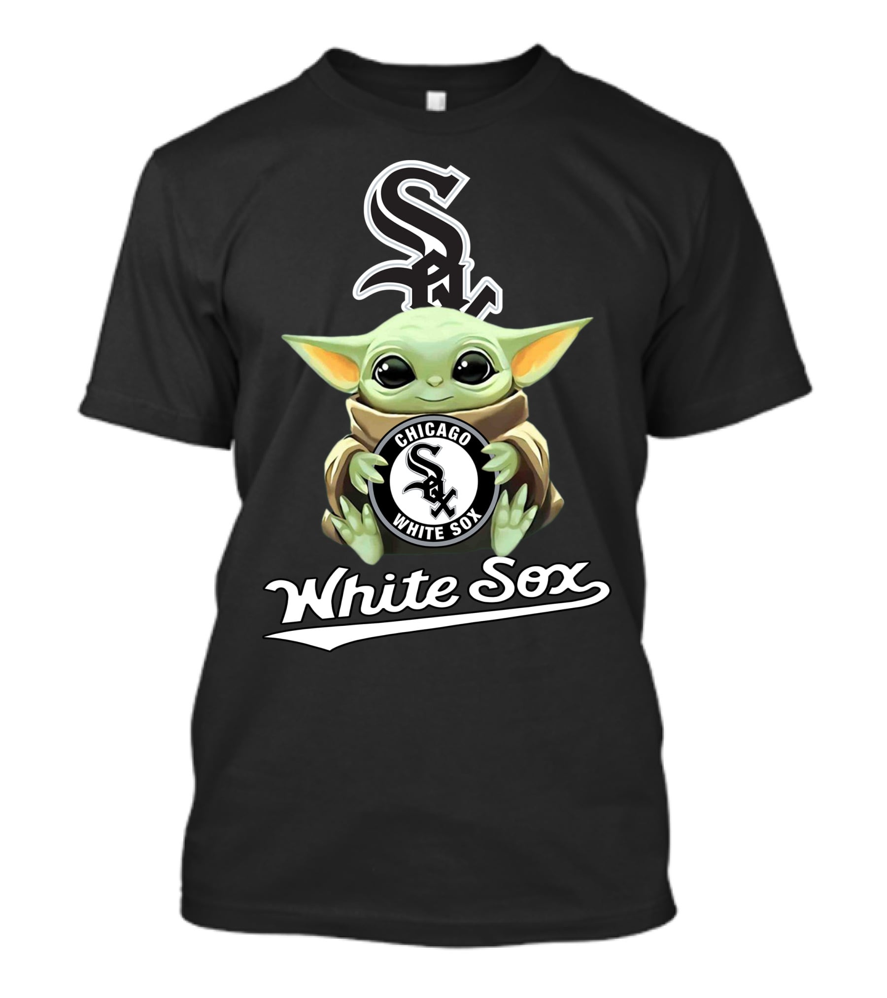 Chicago White Sox Baby Yoda Logo Star Wars Fans T-Shirt