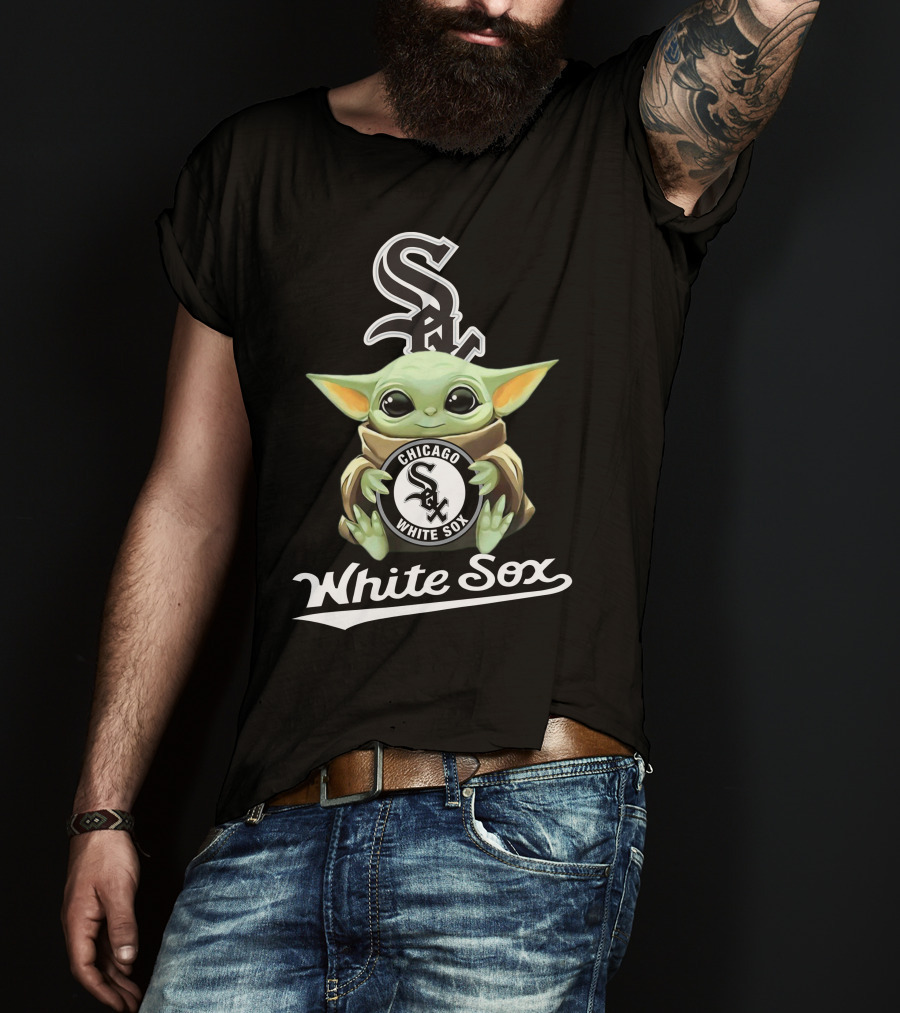 Chicago White Sox Baby Yoda Logo Star Wars Fans T-Shirt