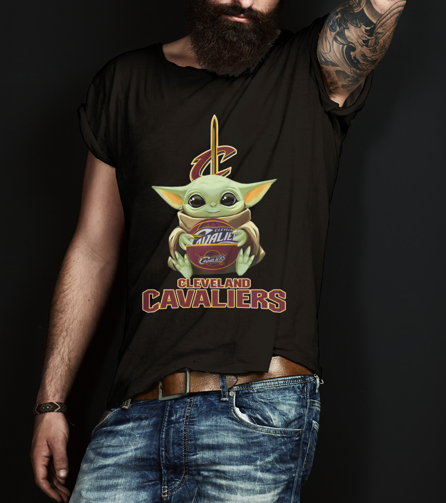 Cleveland Cavaliers Baby Yoda Basketball T-Shirt