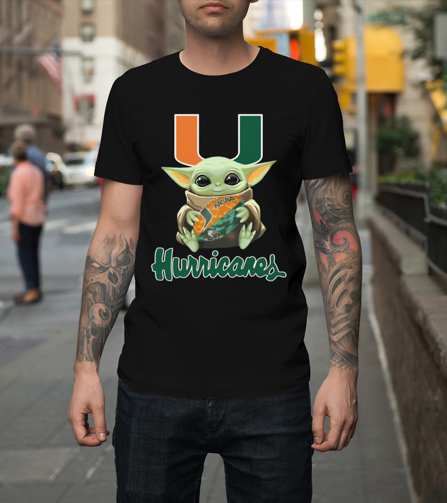 Miami Hurricanes Baby Yoda Ncaa U T-Shirt