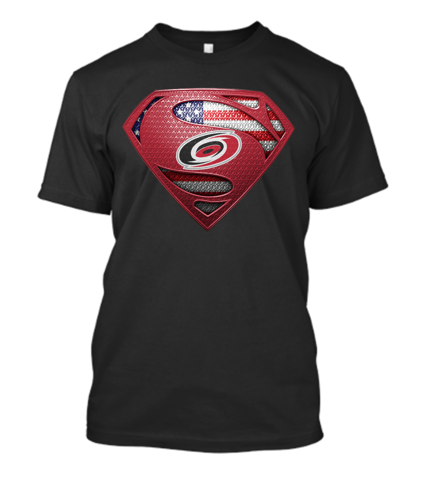 Carolina Hurricanes American Flag Superman T-Shirt