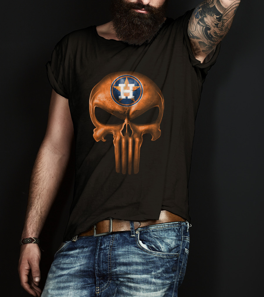 Houston Astros Skull T-Shirt