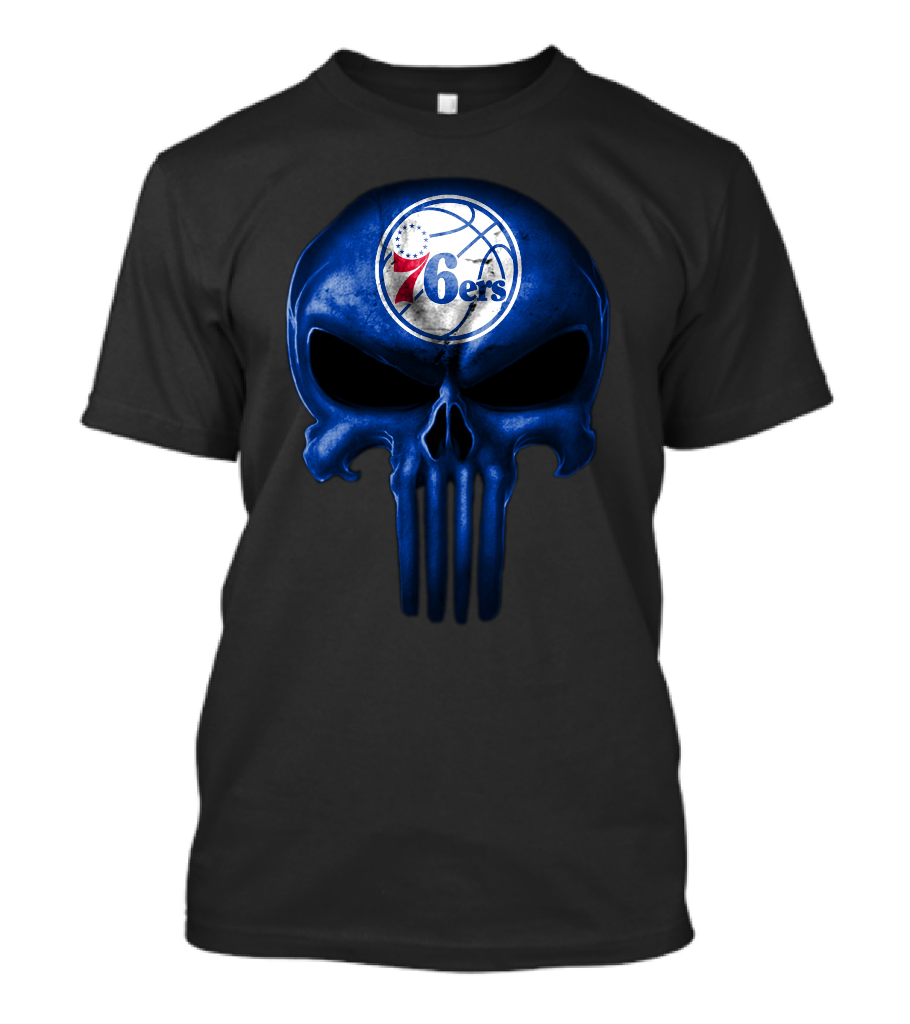 Philadelphia 76ers Punisher Skull T-Shirt