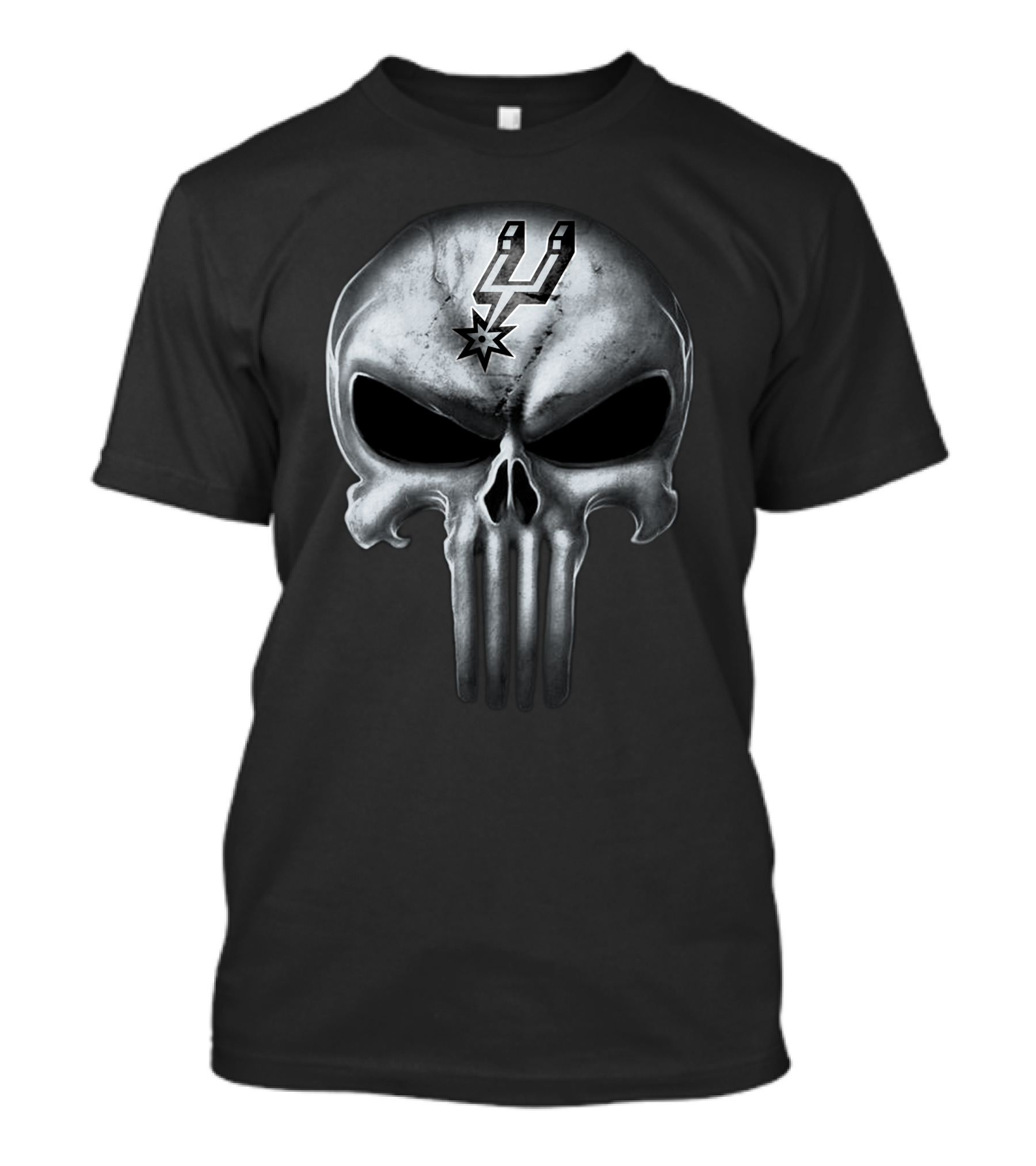 San Antonio Spurs Punisher Skull T-Shirt