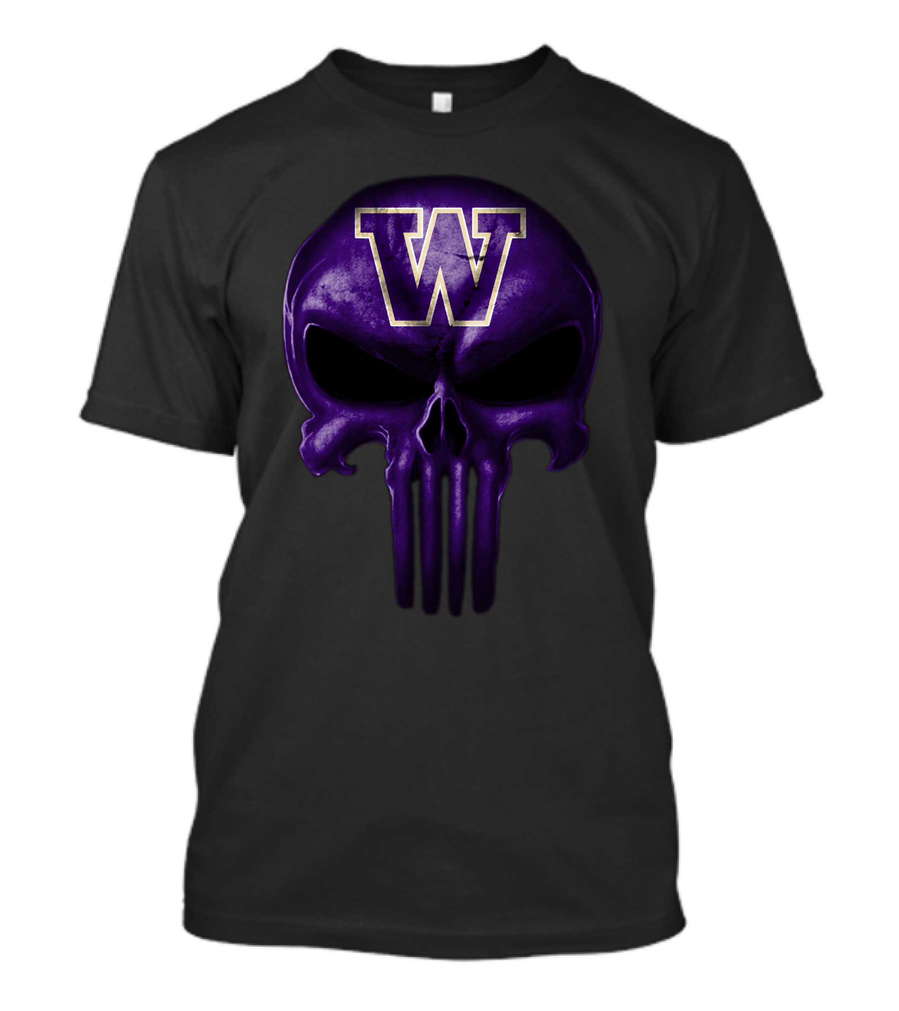 Washington Huskies Skull W T-Shirt