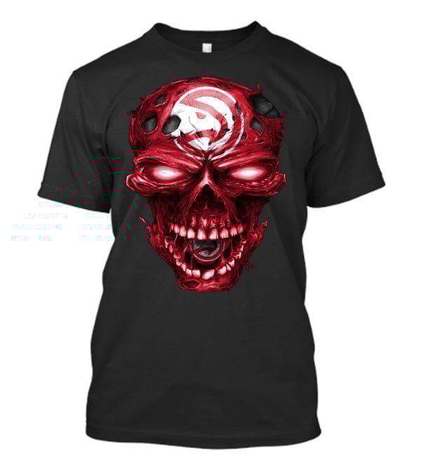 Atlanta Hawks Red Skull T-Shirt