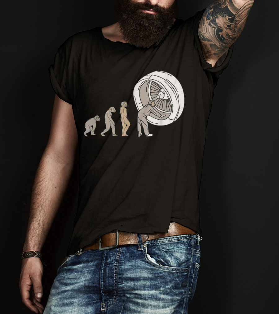 Evolution Of Airplane Mechanic Aircraft Maintenance T-Shirt