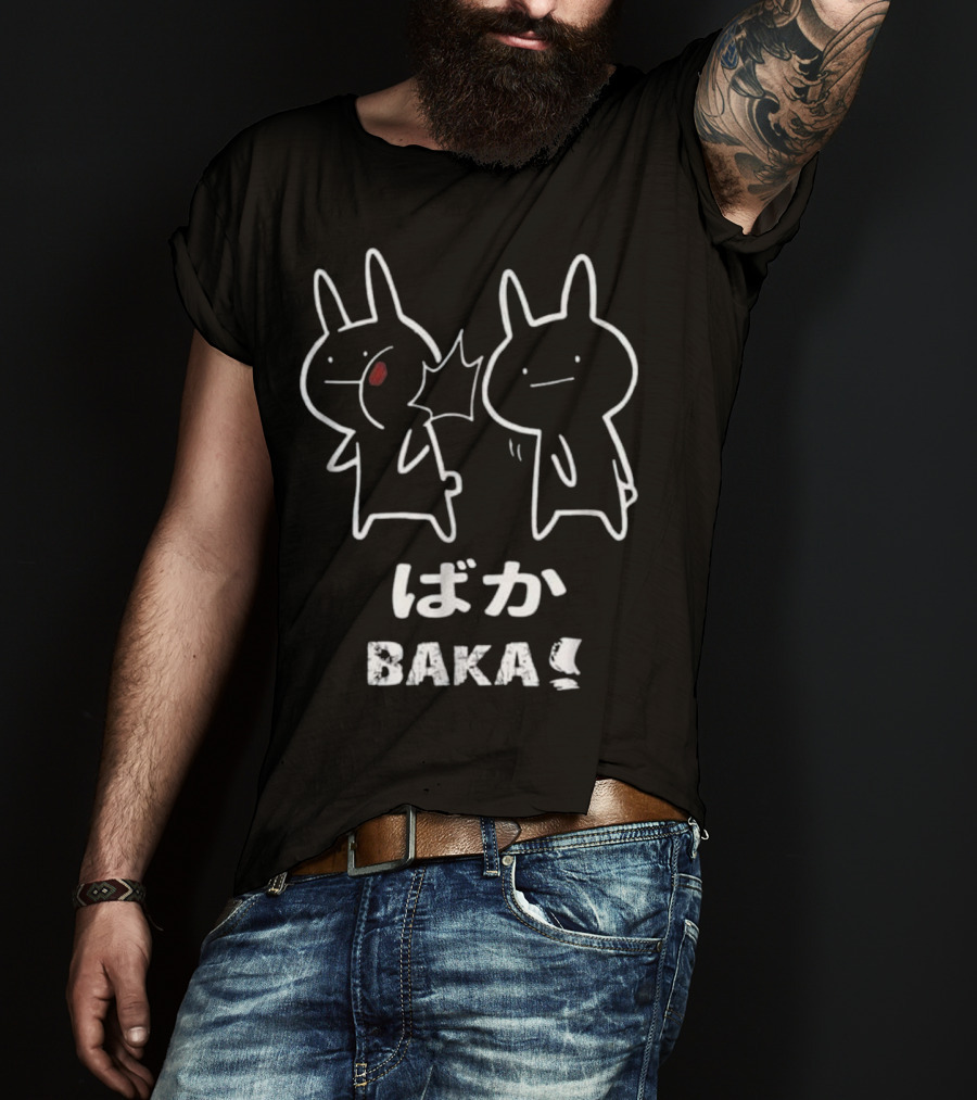 Baka Japanese Anime Rabbit Slap Manga Duo T-Shirt