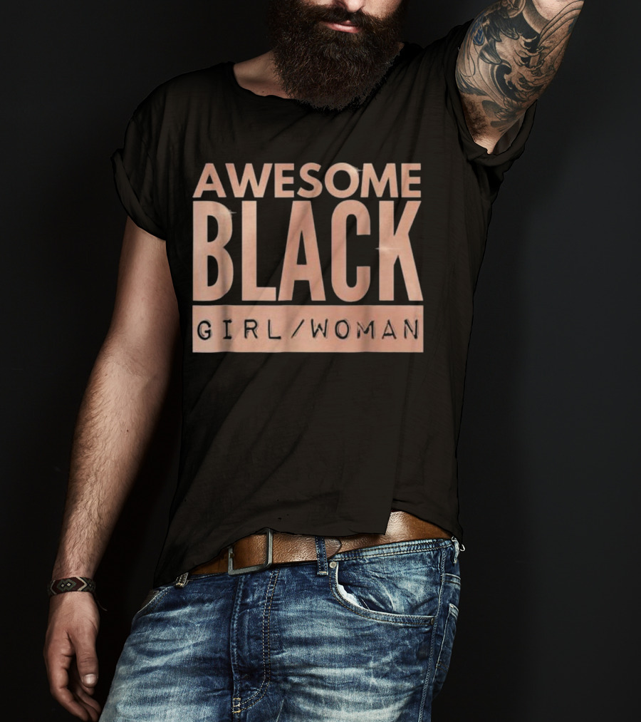 Awesome Black Girl Woman IN Rose Gold Prowd T-Shirt