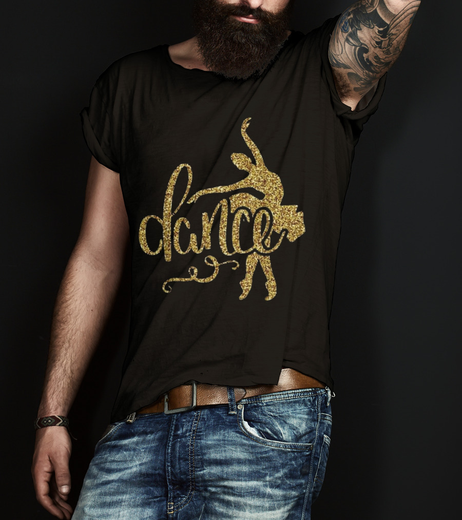 Gold Ballerina Dance Ballet T-Shirt