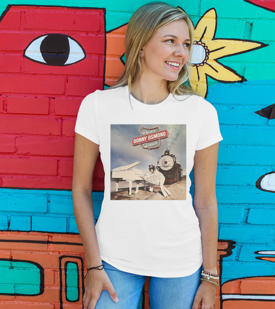Donny Osmond Disco Train Piano And Steam Engine Scene T-Shirt