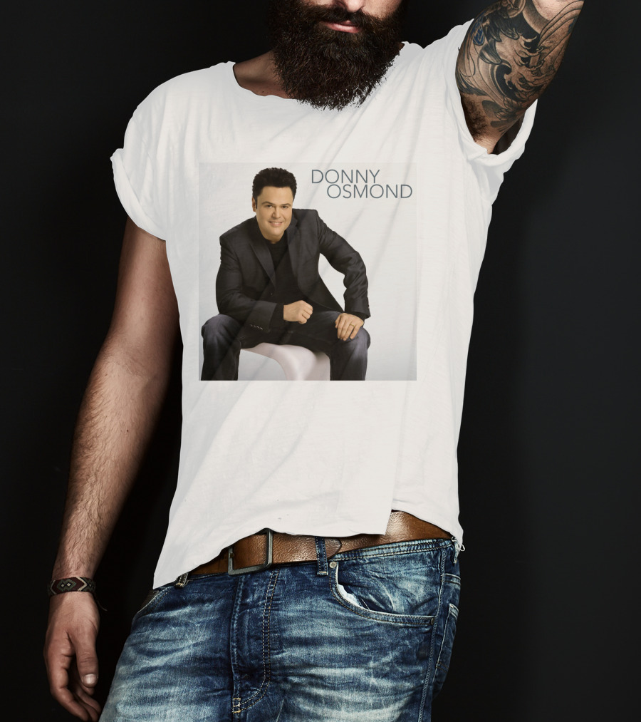 DONNY OSMOND Sitting In Black Suit T-Shirt