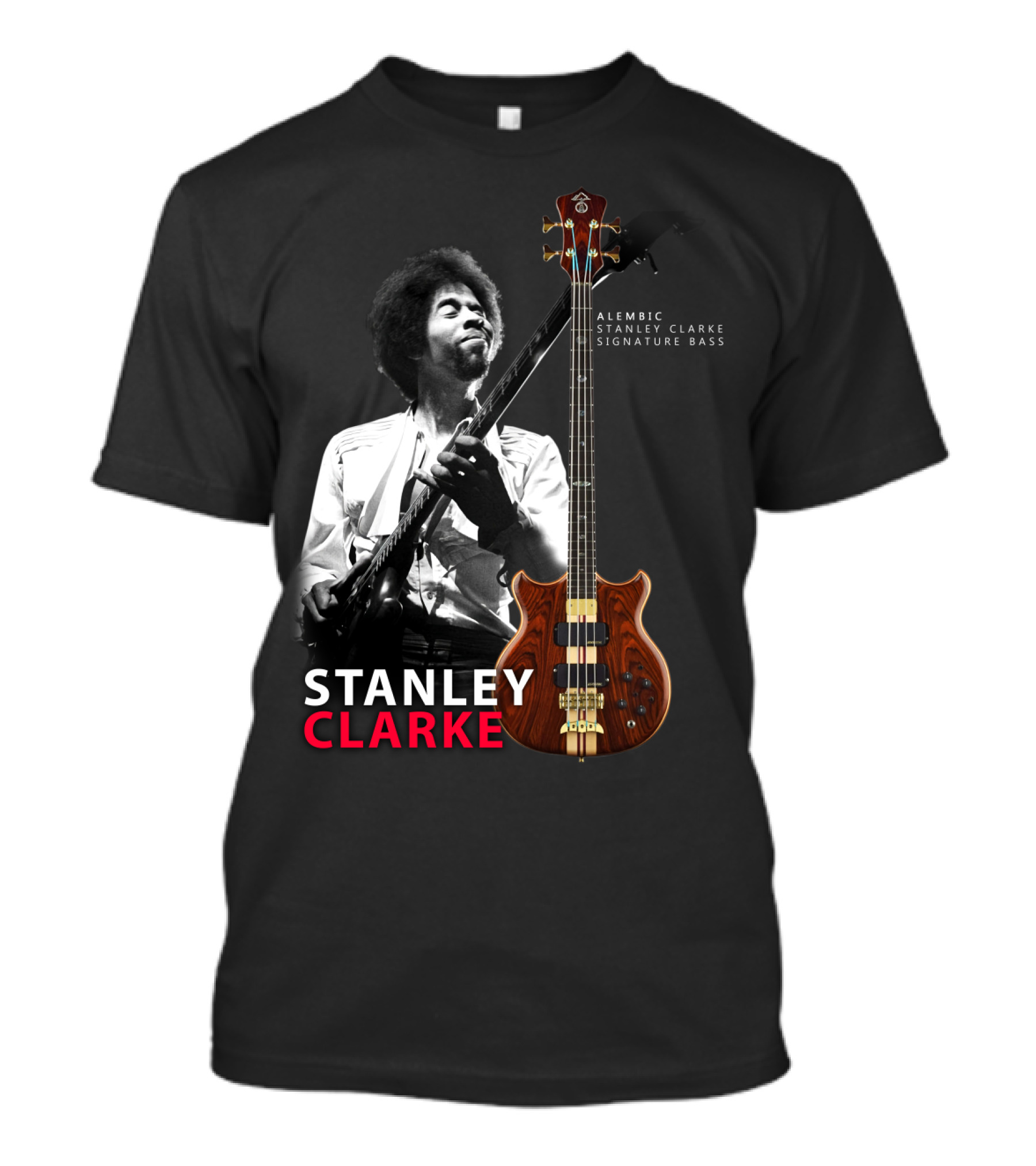 Stanley Clarke Alembic Signature Bass Album Cover T-Shirt