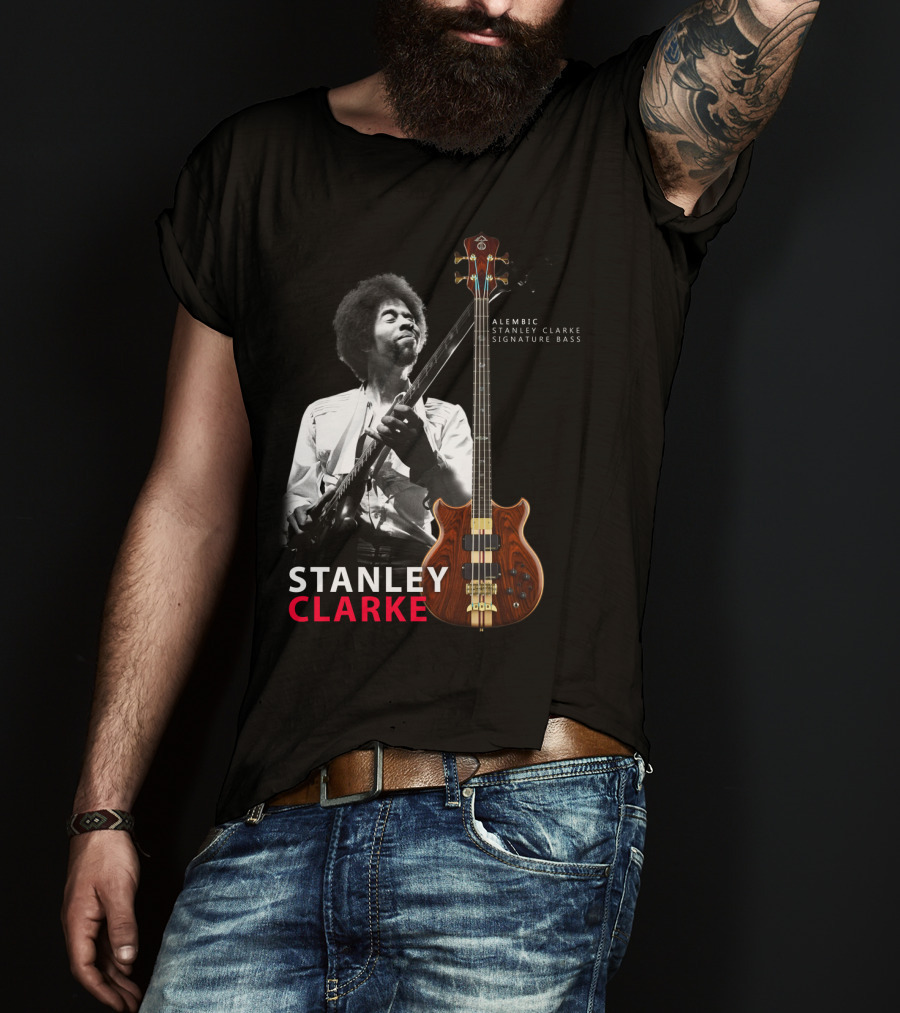 Stanley Clarke Alembic Signature Bass Album Cover T-Shirt