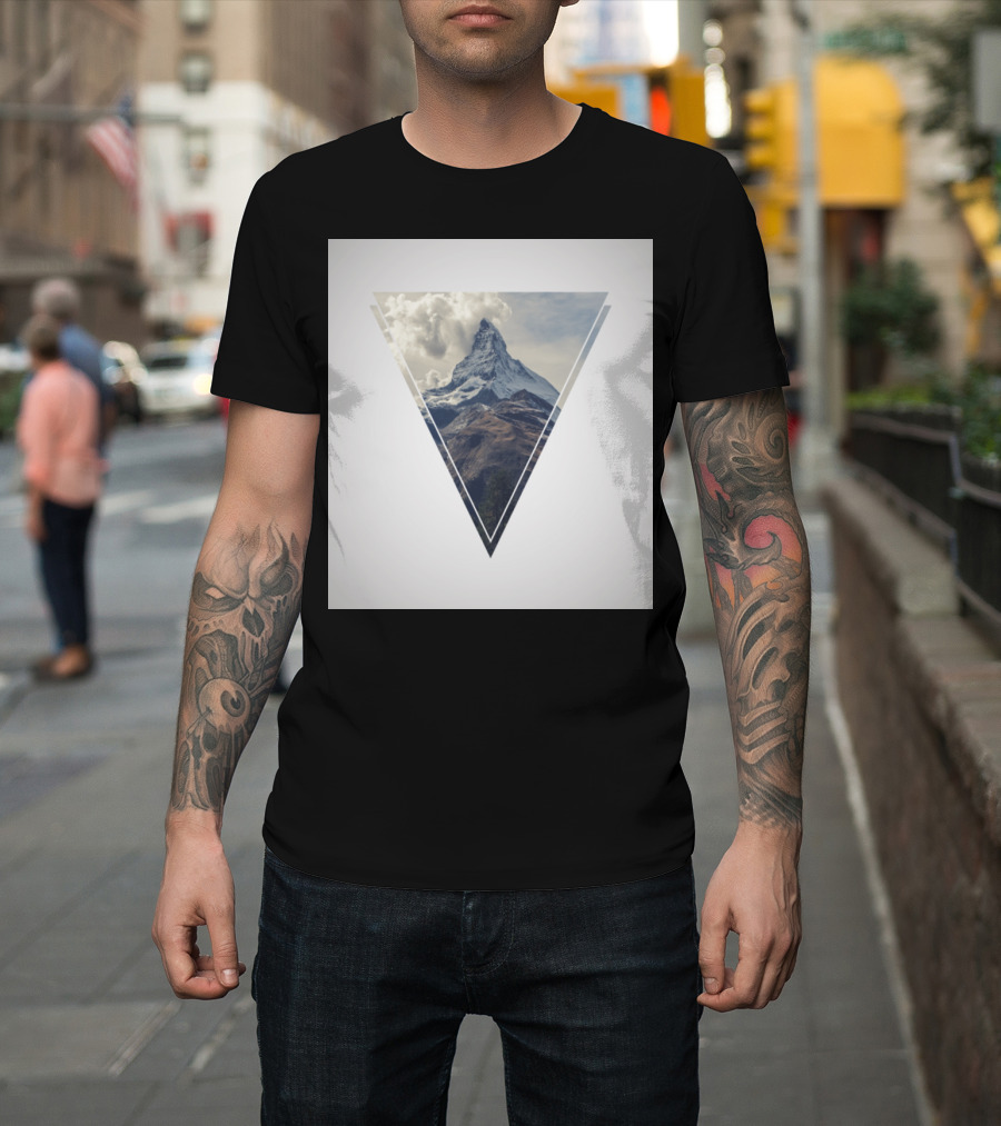 Mountain Lover Matterhorn Peak Inside Geometric Triangle T-Shirt