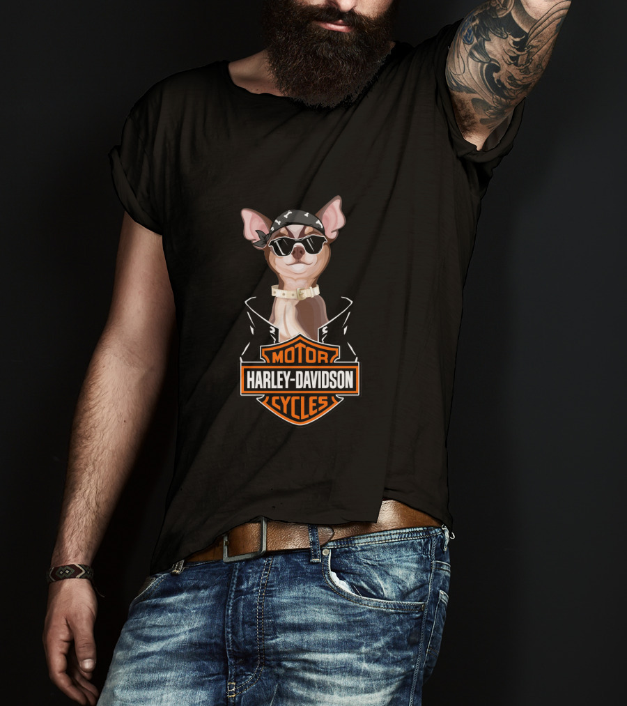 Chihuahuas Motorcycles Harley Davidson Cycles T-Shirt