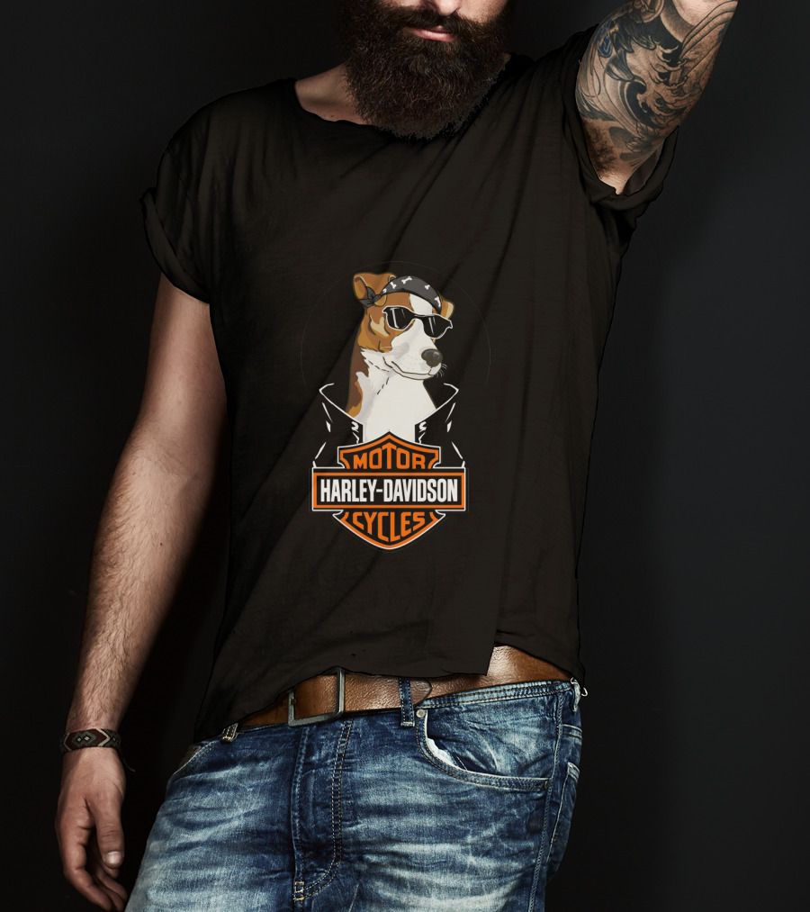 Jack Russell Terriers Harley Davidson Motorcycles T-Shirt
