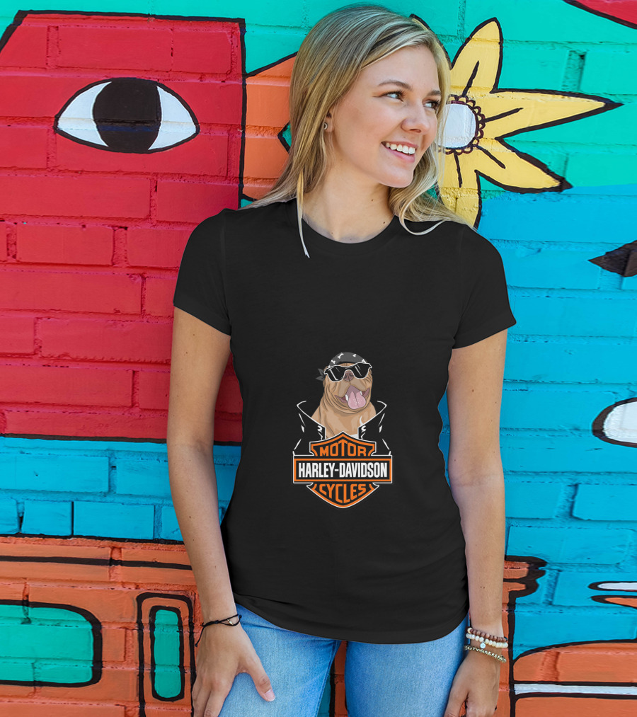 Harley Davidson Dogues De Bordeaux Cycles T-Shirt