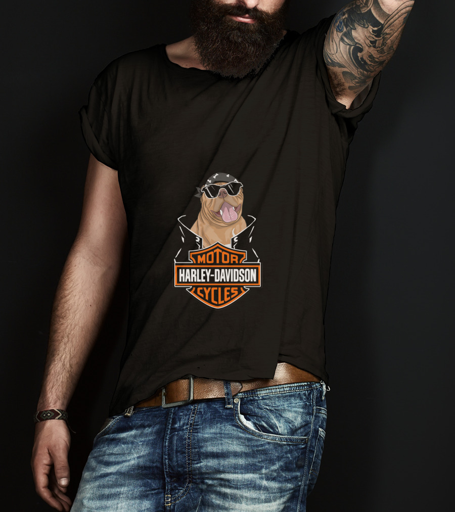 Harley Davidson Dogues De Bordeaux Cycles T-Shirt