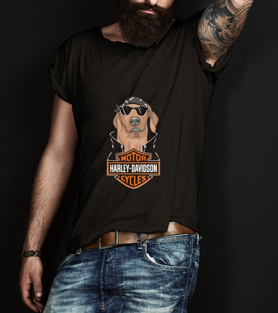 Harley Davidson Vizslas Motorcycle Cycles T-Shirt