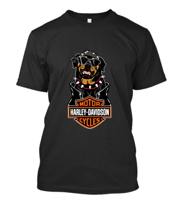 Rottweiler Harley Davidson Motorcycles T-Shirt