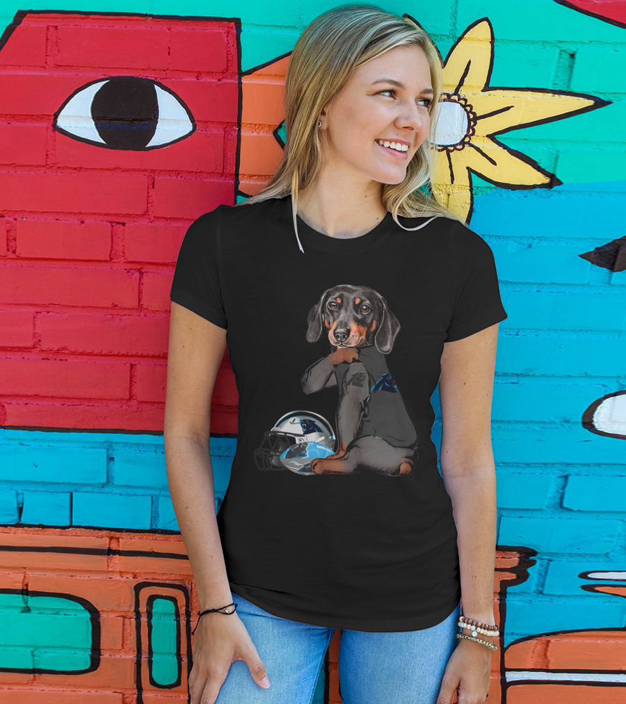 Carolina Panthers Dachshund With Helmet T-Shirt