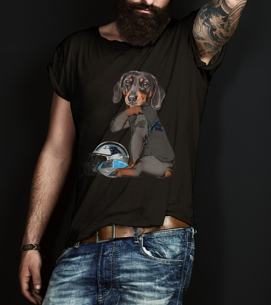 Carolina Panthers Dachshund With Helmet T-Shirt