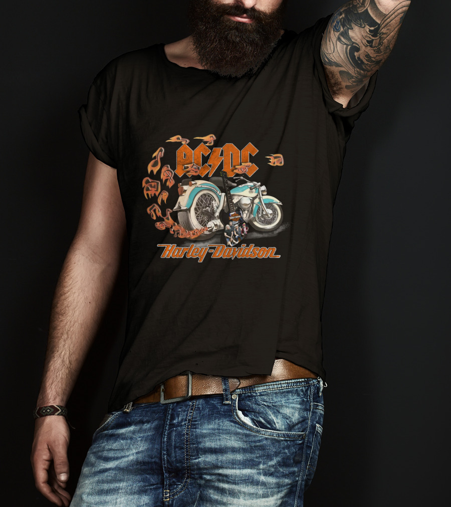 Ac/Dc Harley Davidson Classic Motorcycle Adventure T-Shirt