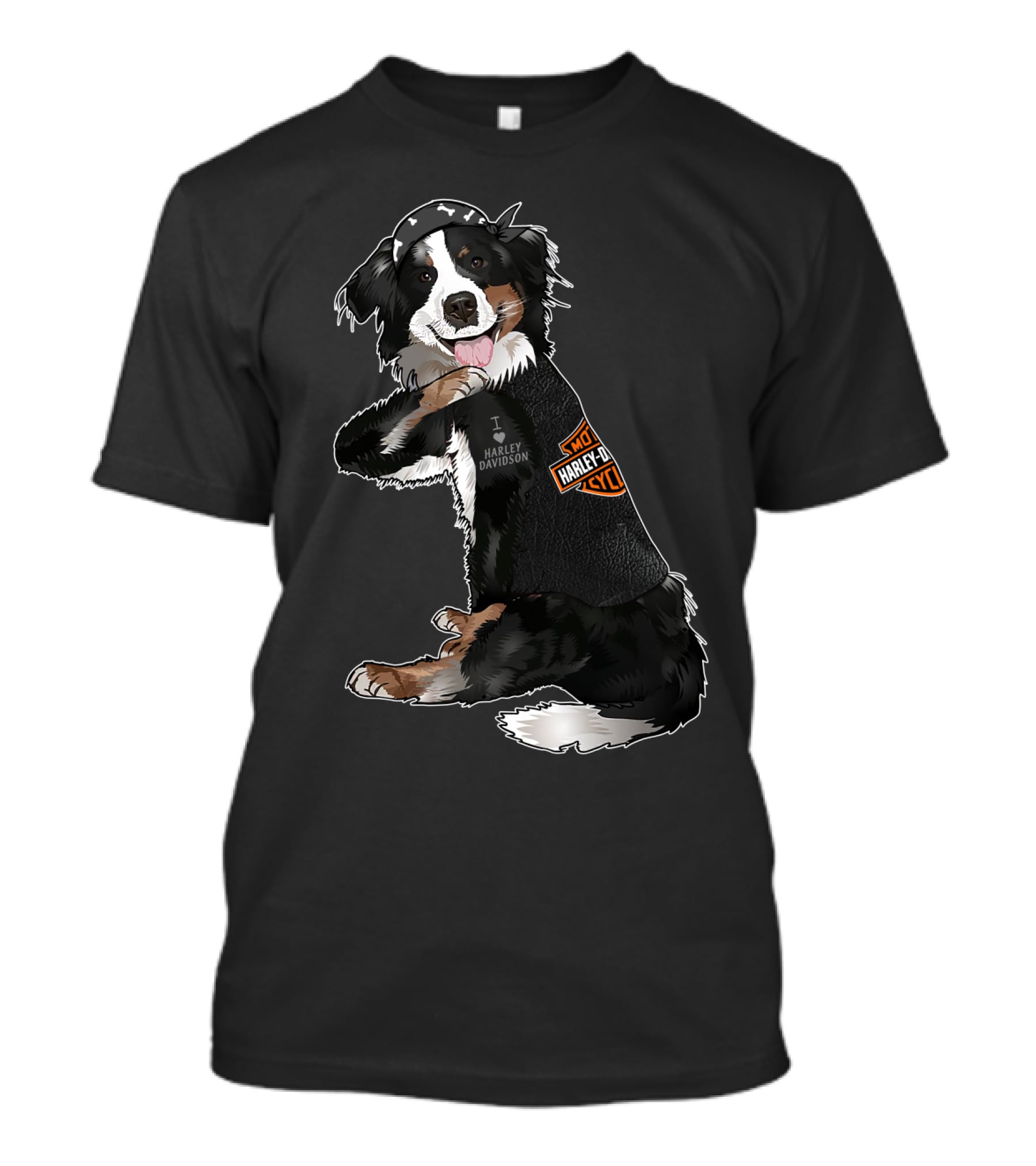 Bernese Mountain Dog Harley Davidson Hd T-Shirt