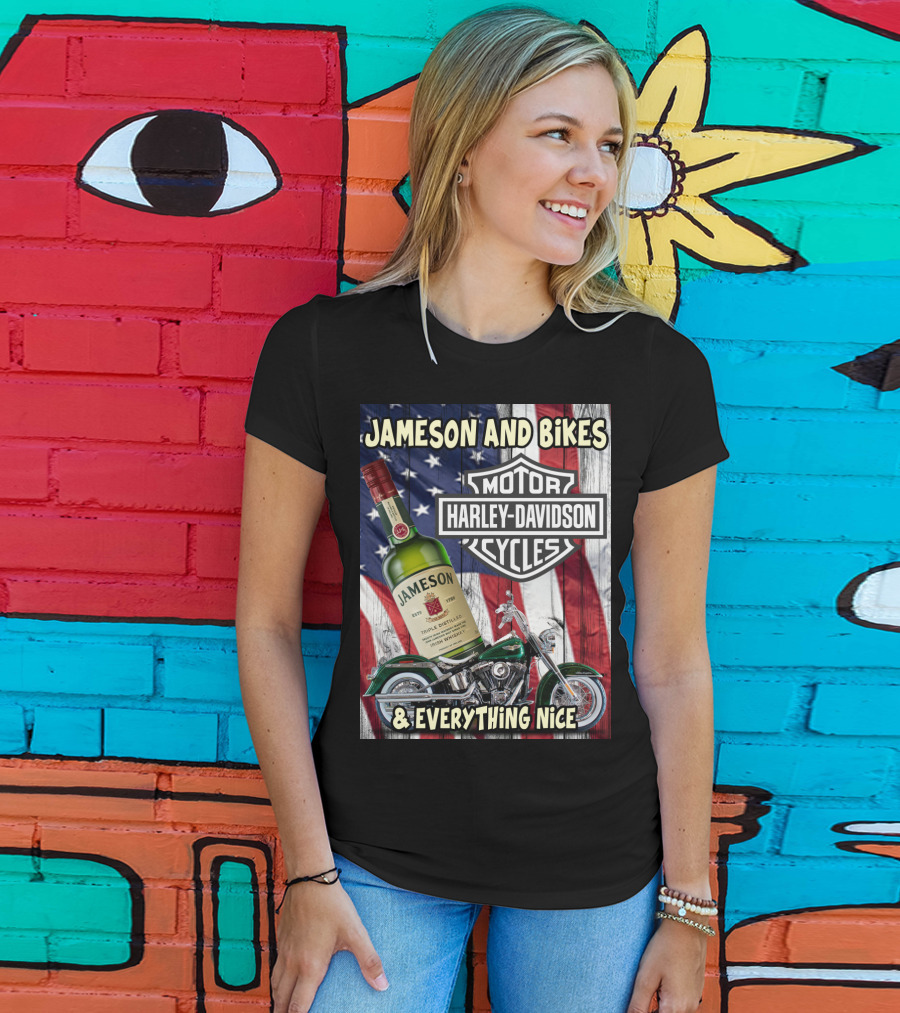 Jameson And Bikes Harley Davidson Motorcycles & Everything Nice T-Shirt