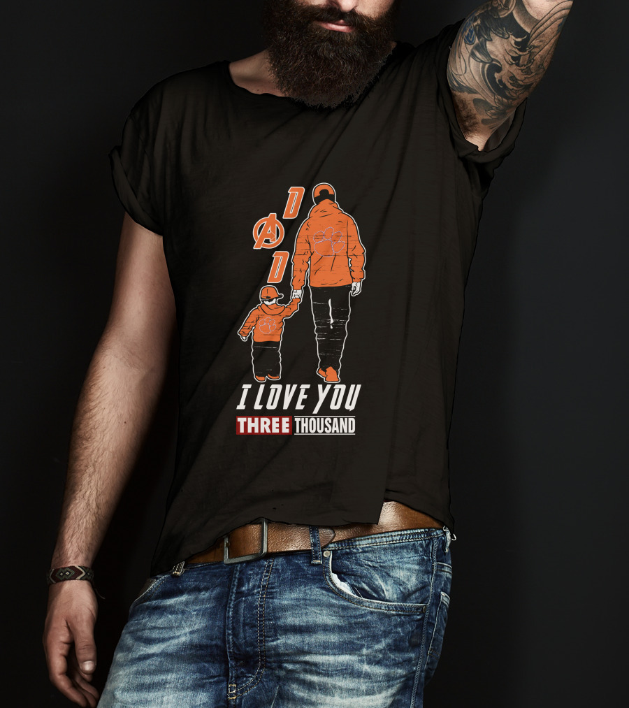 Clemson Tigers Dad I Love You Three Thousand T-Shirt