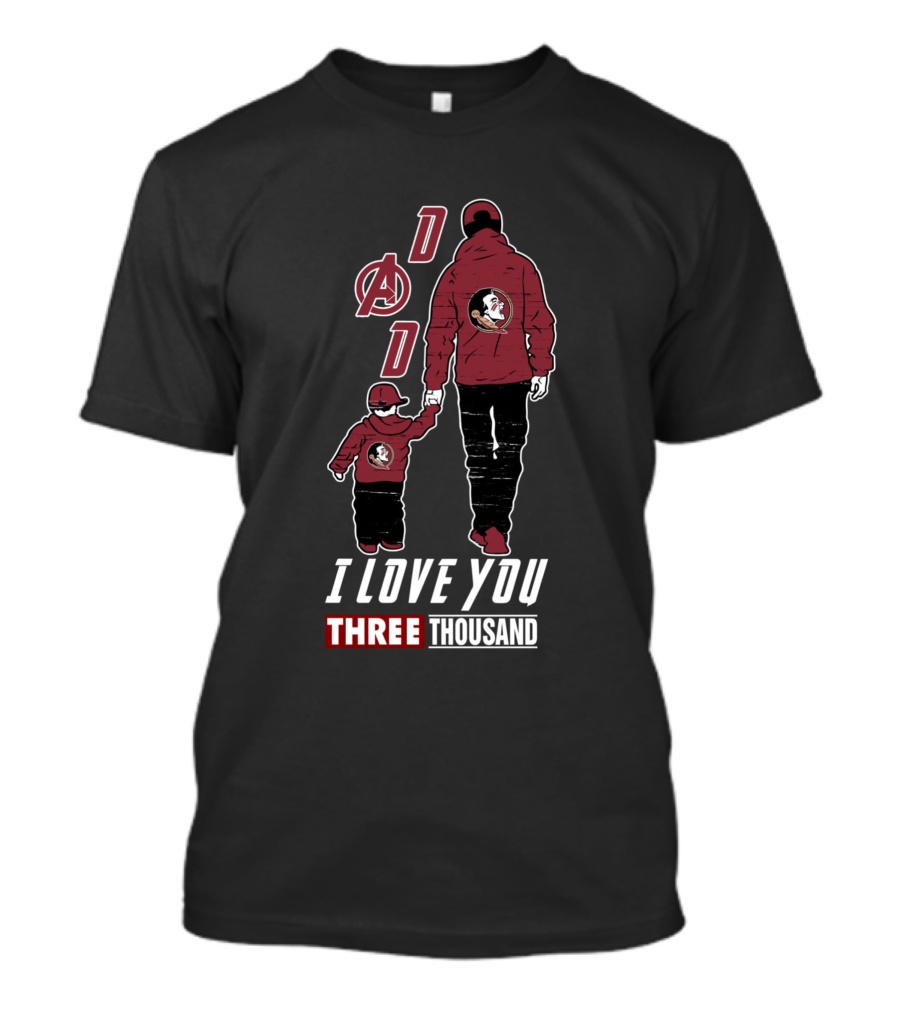 Florida State Seminoles I Love You Three Thousand Dad T-Shirt