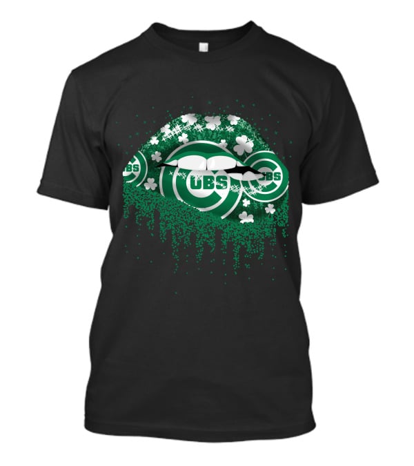 Chicago Cubs Shamrock Lips Green St. Patrick's Day T-Shirt