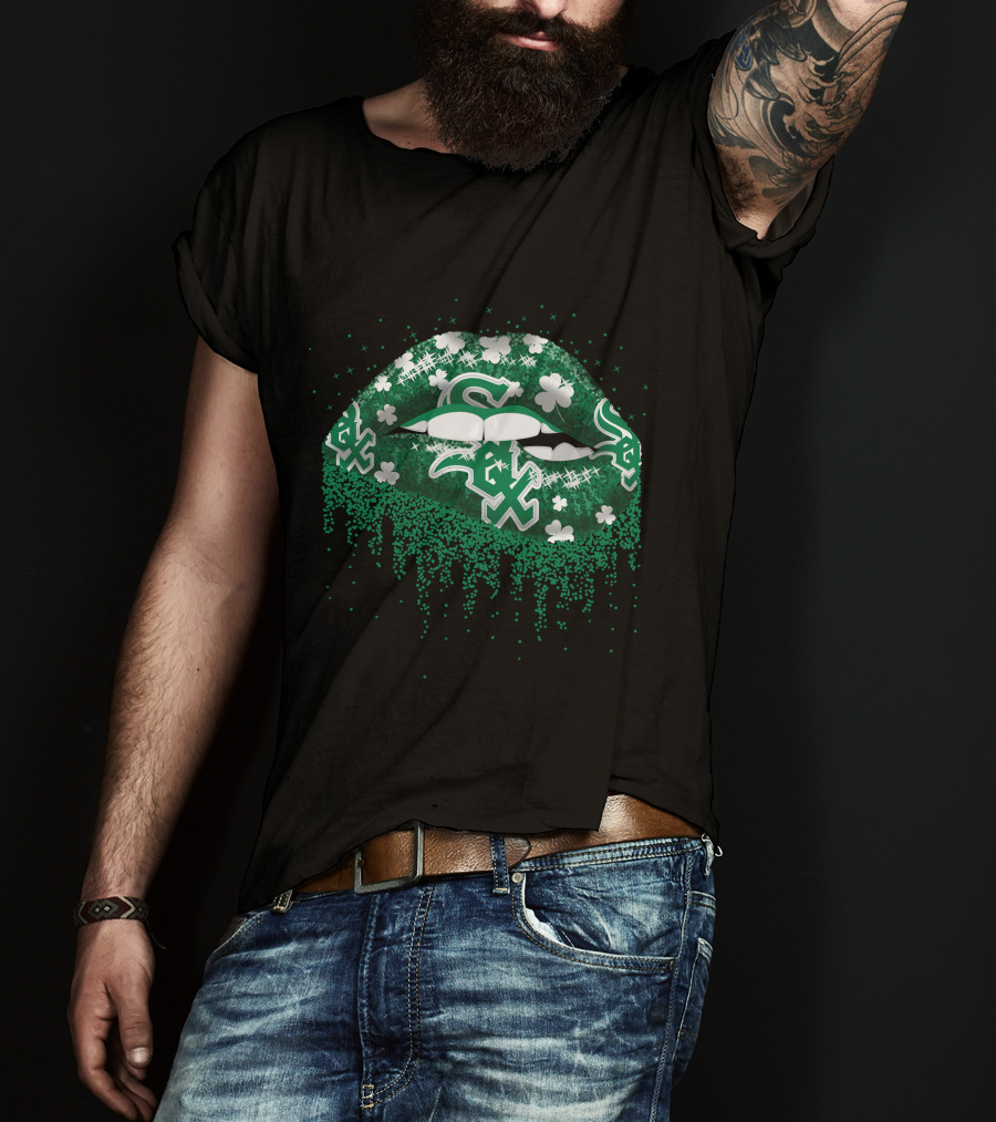 Chicago White Sox Shamrock Lips T-Shirt